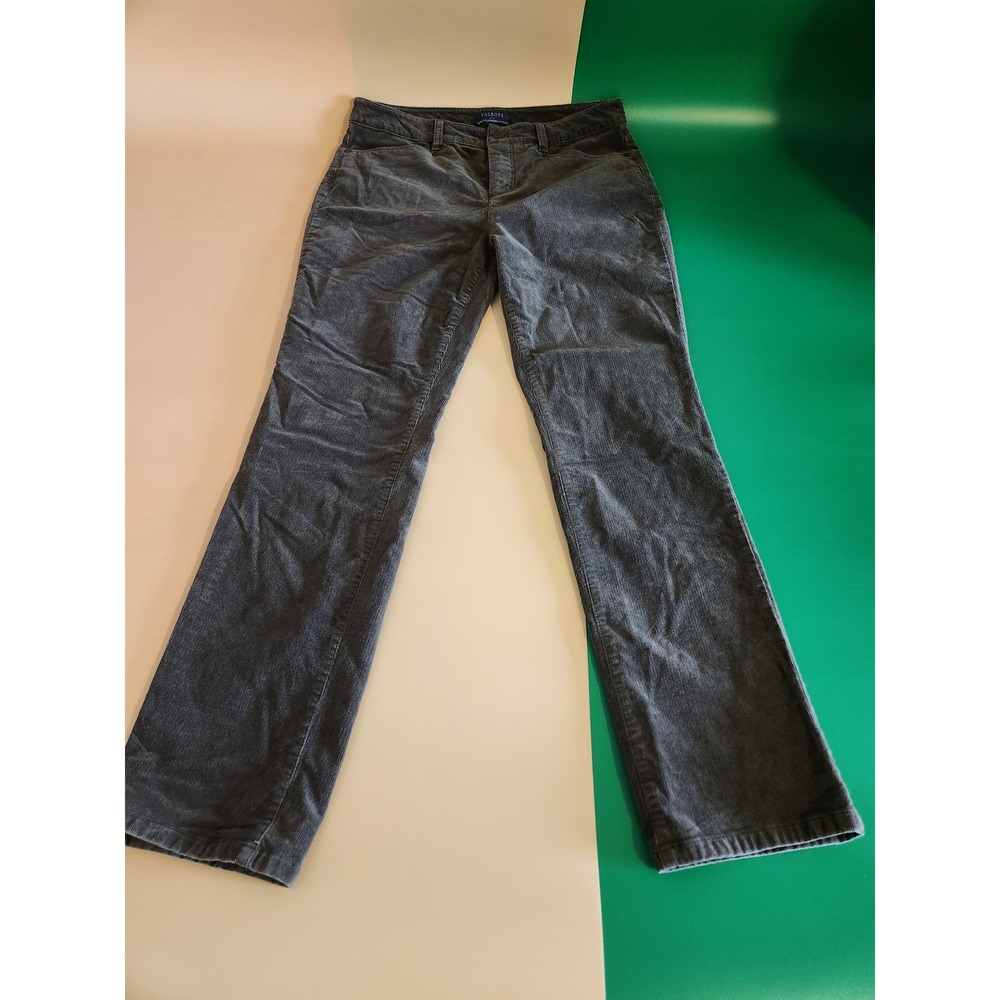 Talbots Corduroy Pants Womens 10 Grey Simply Flattering 5-Pocket Straight Leg‎